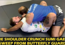 Gordon Ryan’s Shoulder Crunch Sumi Gaeshi Sweep From Butterfly Guard