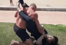 BJJ Brown Belt Challenges Random Guy, gets Submitted Instead